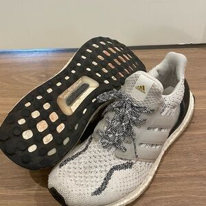 Adidas Ultra Boost White and Black Running Shoes